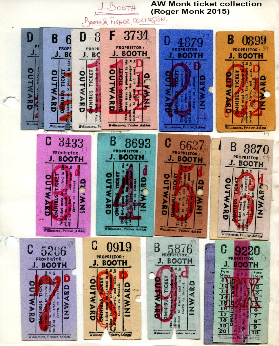 Booth & Fishers Bus Tickets - A.W. Monk